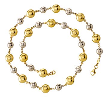 Collier Bicolor (Gelb-/Weissgold) 750 45cm