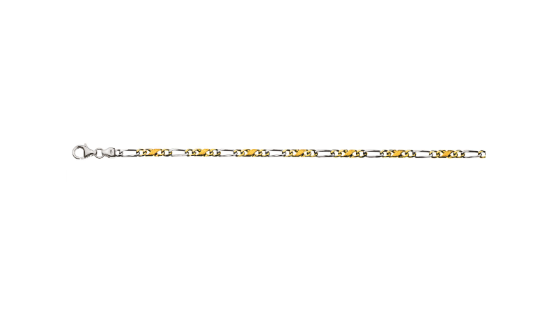 Carrera/Figaro Bracelet poliert/satiniert Bicolor 22 CM