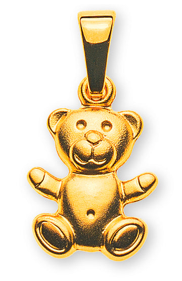 Anhänger Teddybär Gelbgold 750 gesandelt