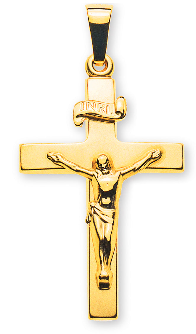 Kreuz Gelbgold 750 mit Christus H: 24 mm B: 16 mm