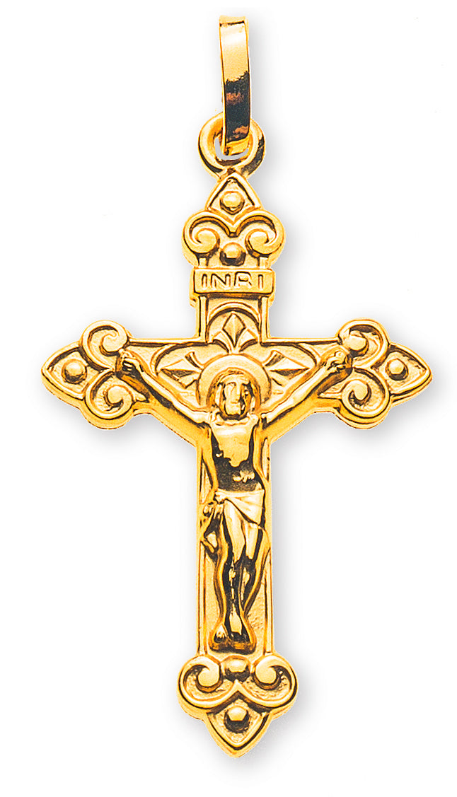 Kreuz Gelbgold 750 mit Christus H: 23 mm B: 16 mm