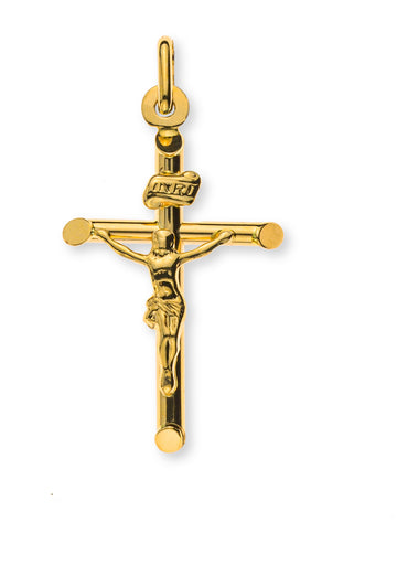 Kreuz Gelbgold 750 mit Christus H: 26 mm B: 17 mm