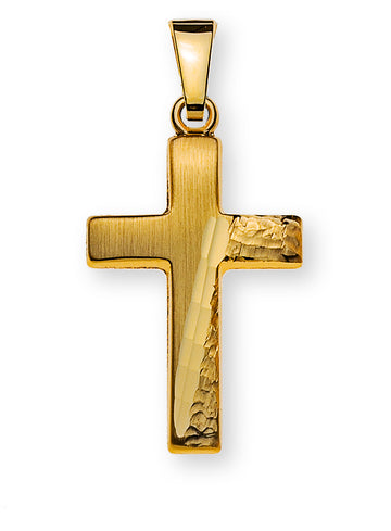 Balken-Kreuz Gelbgold 750 H: 18mm B: 12mm, Fantasie