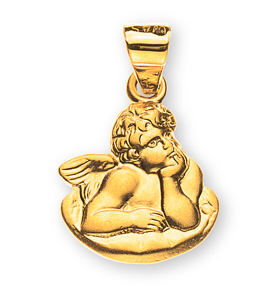 Medaille Engel auf Wolke Gelbgold 750