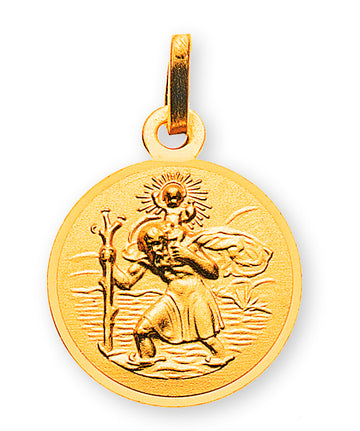 Medaille Christophorus Gelbgold 750 18mm