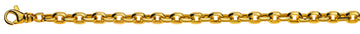 Bracelet Anker oval Gelbgold 750, 6.0mm, 19cm, messerschliff