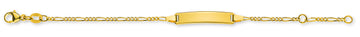 Bébé Bracelet Figaro 3+1 Gelbgold 585 14cm