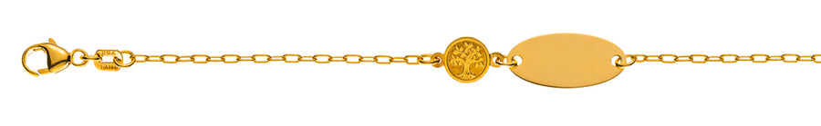 Bébé Bracelet Anker oval Gelbgold 750 14cm