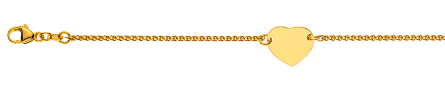 Bébé Bracelet Zopf diamantiert Gelbgold 750, 14cm