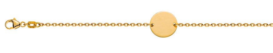 Bébé Bracelet Anker messerschliff Gelbgold 750, 14cm