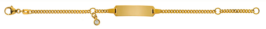 Bébé Bracelet Panzer diamantiert Gelbgold 375 14cm