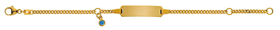 Bébé Bracelet Panzer diamantiert Gelbgold 375 14cm