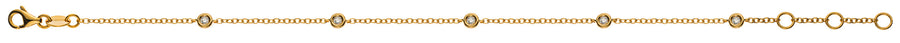 Bracelet Gelbgold 750 mit 5 Brillanten H SI 0.14ct. 19cm