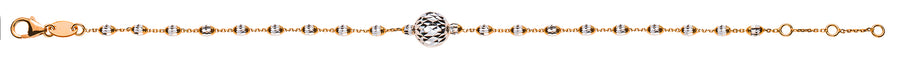 Bracelet 'Discoballs' Bicolor (Rot-/Weissgold) 750, 19cm