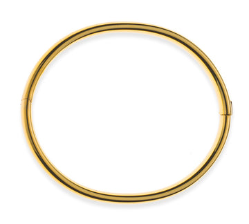 Armreif mit Scharnier Gelbgold 750, Profil oval horizontal 6x3.6mm,