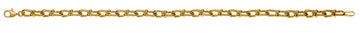 Bracelet Gelbgold 750, fantasie, halbmassiv, ca. 5.0mm, 19cm