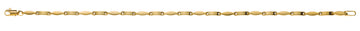 Bracelet Gelbgold 750, fantasie, halbmassiv, poliert, ca. 2.3mm, 19cm