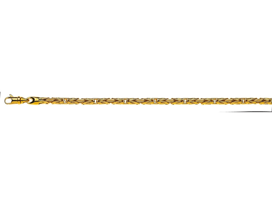 Collier Königskette Gelbgold 750,rund, 4.0mm, 50cm