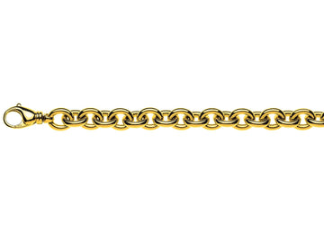 Collier Anker oval Gelbgold 750 Handarbeit 45cm