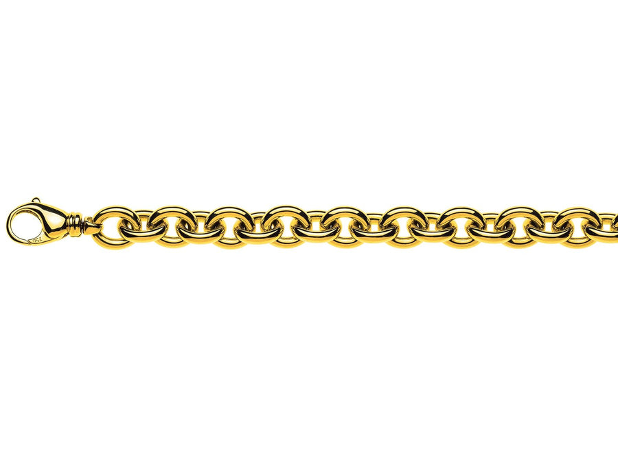 Collier Anker oval Gelbgold 750 Handarbeit 45cm