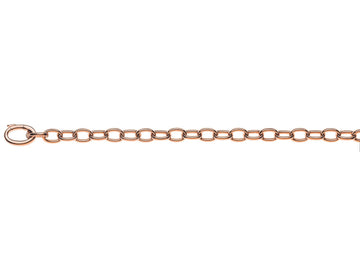 Collier Anker oval Rotgold 750 Handarbeit 45cm