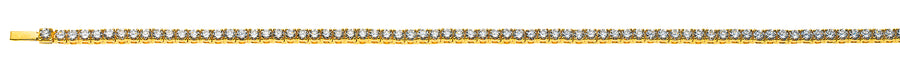 Bracelet Gelbgold 750 mit 76 Brillanten H SI 4.57ct. 18cm