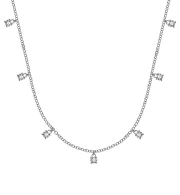 Collier Rundanker Weissgold 750 45cm mit 7 Brill. H SI 0.31ct. und