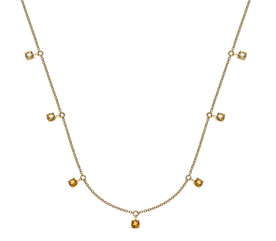 Collier Gelbgold 750 45cm mit 7 Anhängern