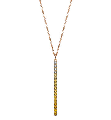 Collier Gelbgold 750 45cm mit 3 Brillanten H SI 0.05ct. und