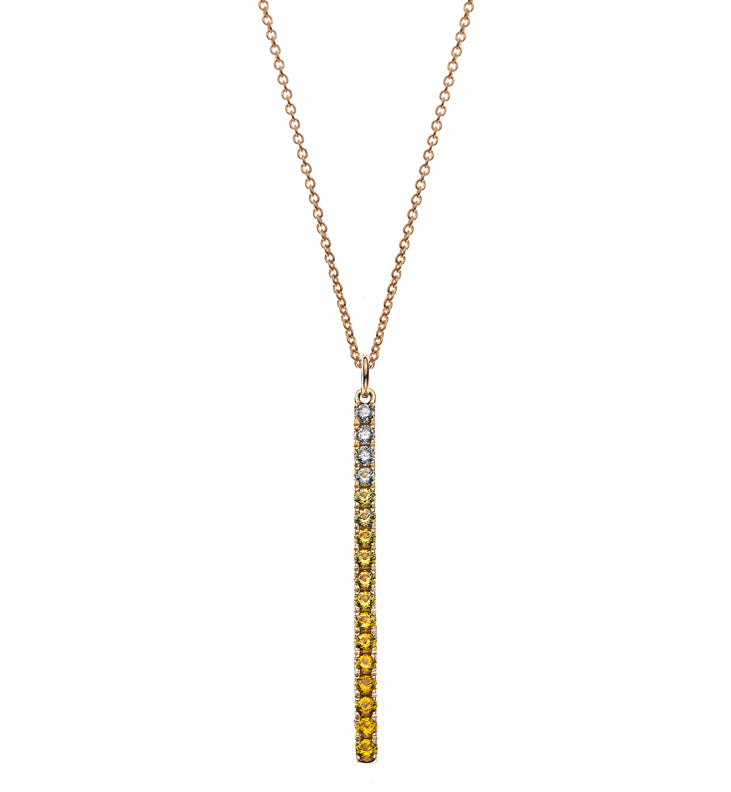 Collier Gelbgold 750 45cm mit 3 Brillanten H SI 0.05ct. und