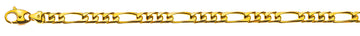 Figaro Bracelet 8-fach diamantiert Gelbgold 750 ca. 6,0 mm 19 cm