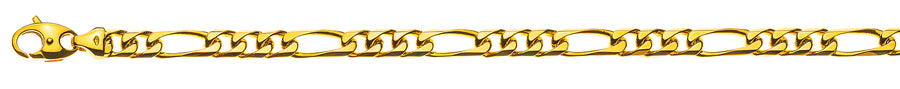 Figaro Bracelet 8-fach diamantiert Gelbgold 750 ca. 6,0 mm 19 cm