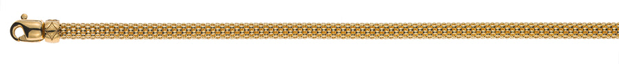 Collier Gelbgold 750 poliert, 45cm, 5mm rundes geflochtenes Profi