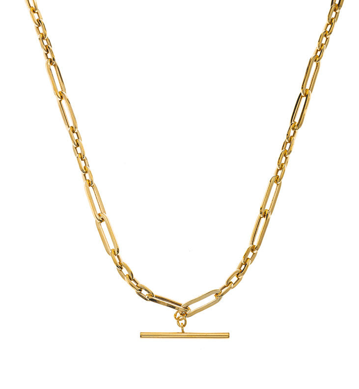 Collier Gelbgold 375, Figaro-Anker 5+1, 45cm