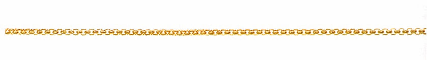 Venezianer rund diamantiert Gelbgold 750 ca. 1.1mm 38 cm