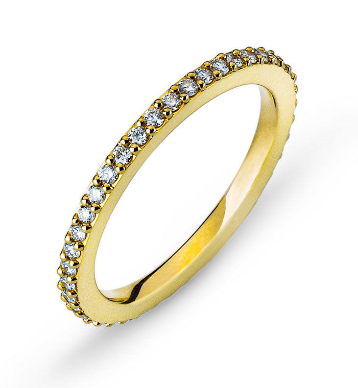 Eternity Ring Gelbgold Korn Fassung 750