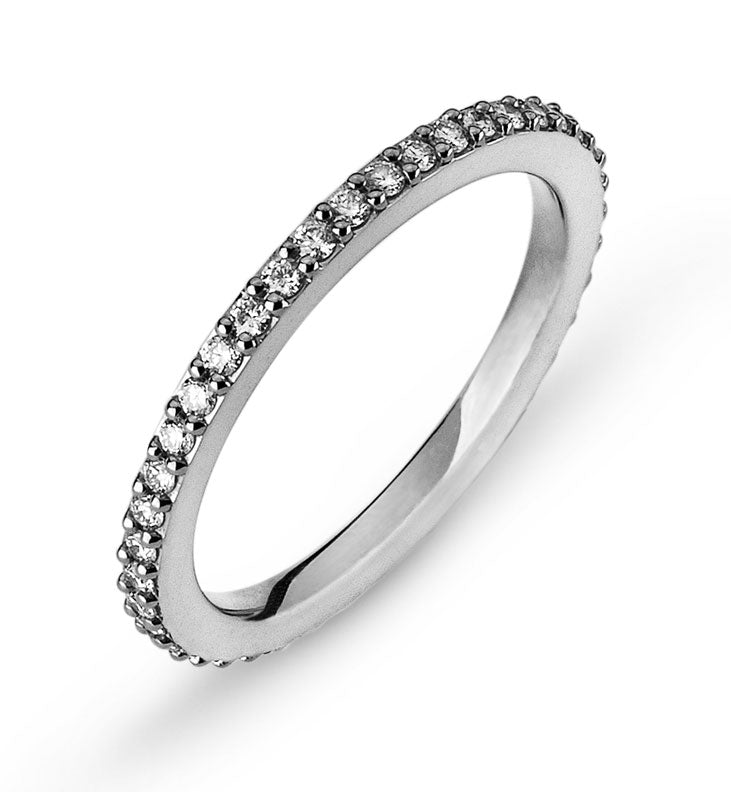 Eternity Ring Weissgold Korn Fassung 750