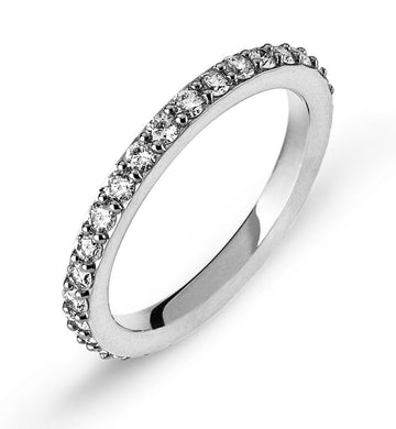 Eternity Ring Weissgold Korn Fassung 750