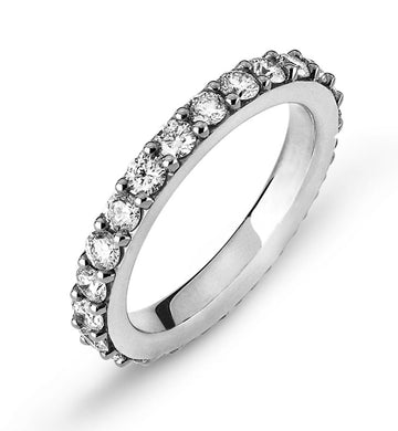 Eternity Ring Weissgold Korn Fassung 750