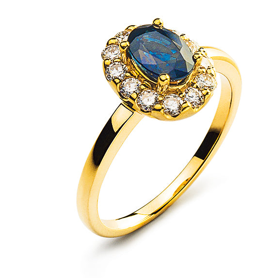 Ring Gelbgold 750 mit Safir 0.94ct. und