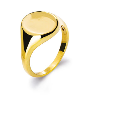 Siegel Ring "Oval" Gelbgold 750 poliert